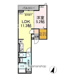 D−ROOM万町Ⅱ【3階】の間取り