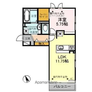 ラネオン【201号室】の間取り