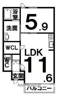LABEL(レーベル)【202号室】の間取り