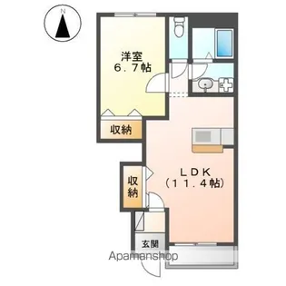ペットピア春日【1階】の間取り