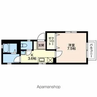 ディアス・ツインズAB【A201号室】の間取り
