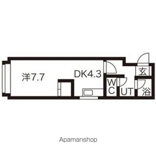 レステ月寒【106号室】の間取り