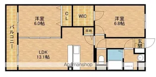 グランストーク高丘北【2階】の間取り