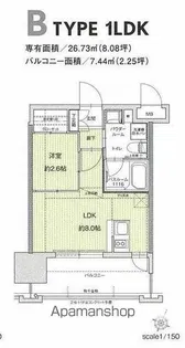 ドゥーエ赤坂【11階】の間取り
