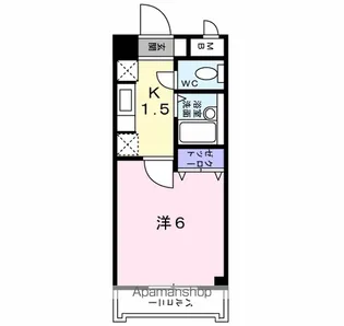クレール須崎【6階】の間取り