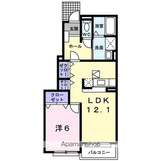 フォーリーフD【1階】の間取り