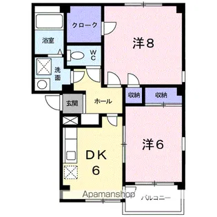リバーサイド・ヴィラC【2階】の間取り
