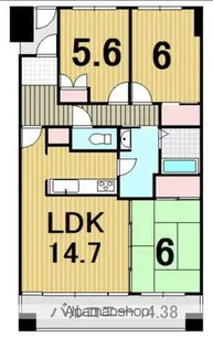 サーパス西桜町【805号室】の間取り