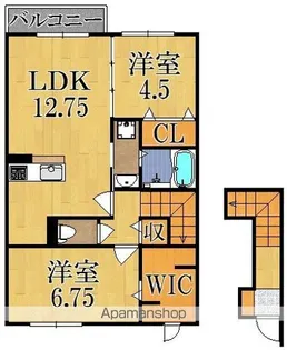 ヴァンベールコート【2階】の間取り