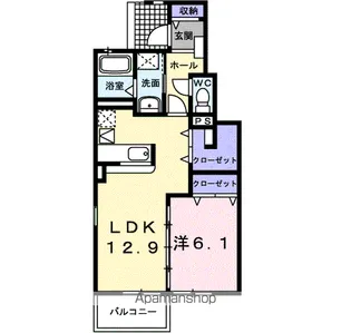 コント・ド・フェ【1階】の間取り