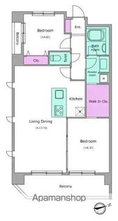 レジディア祐天寺【1階】の間取り