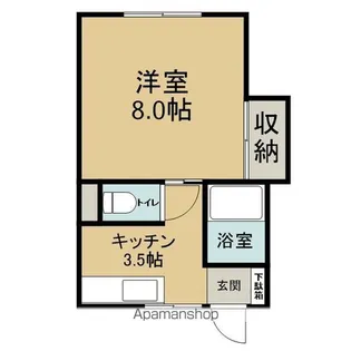 コーポあすなろB【103号室】の間取り