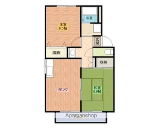 ナビオケントッシュA棟【102号室】の間取り