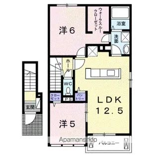 ビオーラT A【2階】の間取り