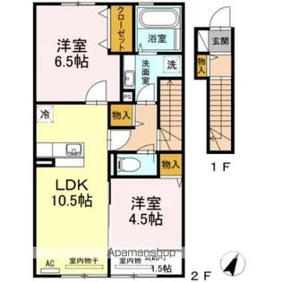 ソレイユ花棚【2階】の間取り