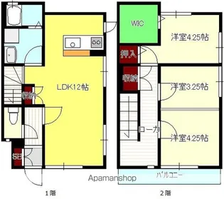 宮崎県日向市大字日知屋【テラスハウス】の間取り