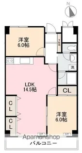 第3グリーンハイツ松縄【3階】の間取り