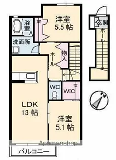 マレンドール【2階】の間取り