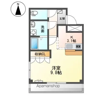 リバーサイド静【203号室】の間取り