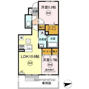 パイン グローブ井戸【1階】の間取り