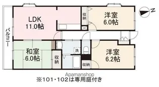 ドマーニ太田【1階】の間取り