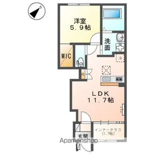 仮)取手市上高井379アパート【1階】の間取り