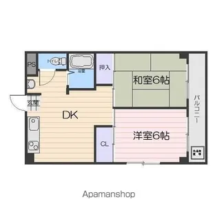 ルネ北畠【505号室号室】の間取り