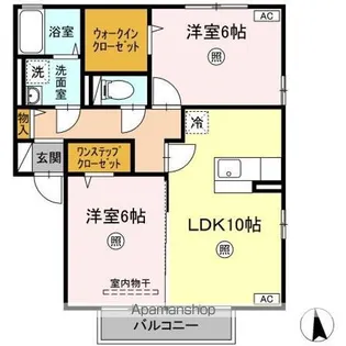 D−Room並柳【2階】の間取り