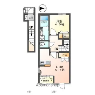 シェルル・スターテラス和合(仮)【2階】の間取り