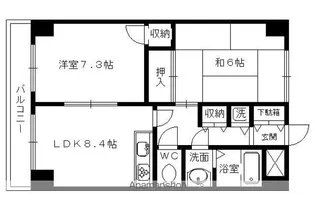 リアライズ金閣寺【402号室】の間取り
