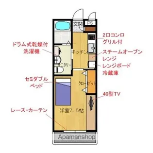 サン・エフ A【208号室】の間取り