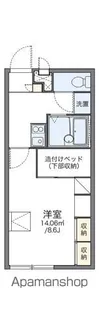 レオパレスTOSA桂浜【109号室】の間取り