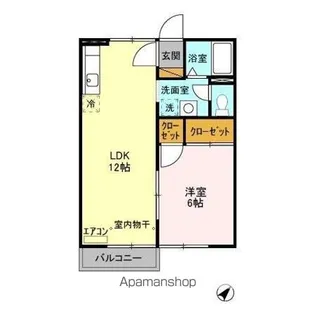 らぽーる梅園 AB【2階】の間取り