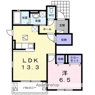 クオーレ Ⅰ【1階】の間取り