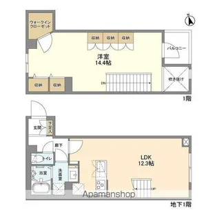 東京都新宿区戸山1丁目【マンション】の間取り