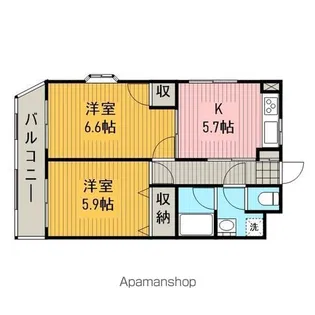 チェリーブロッサムつきみ野Ⅰ【4階】の間取り