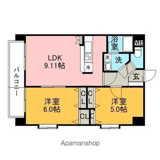 クリエート博多駅前【12階】の間取り