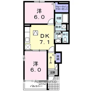 レガー メゾンB【1階】の間取り
