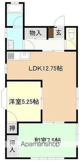 ブルーフォンセ【103号室】の間取り