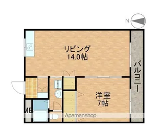 サニーハイツ緑橋【405号室】の間取り