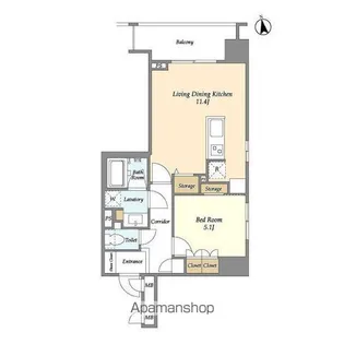 コンフォリア西早稲田【4階】の間取り