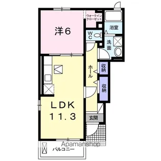 シオンⅡB【1階】の間取り