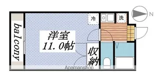 パレス尾野Ⅰ【102号室】の間取り