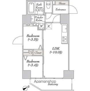 リテラス浅草橋イースト【3階】の間取り