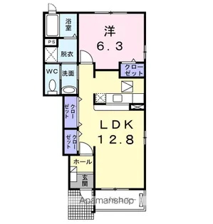 プラシード福浦 B【1階】の間取り