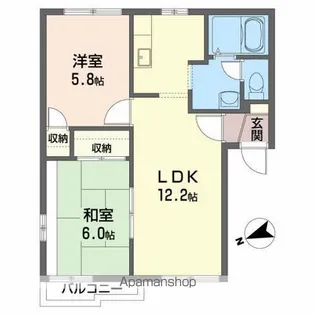 カーサ・ニュースリー【2階】の間取り