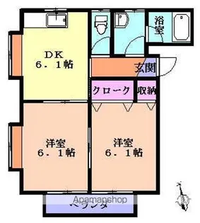 タウンハウス堺C棟【1号室】の間取り