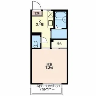グランデール永田B【201号室】の間取り