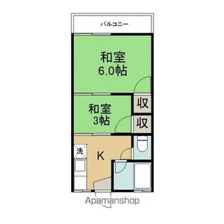 松風荘【102号室】の間取り