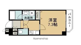 BLEU CIEL【205号室】の間取り